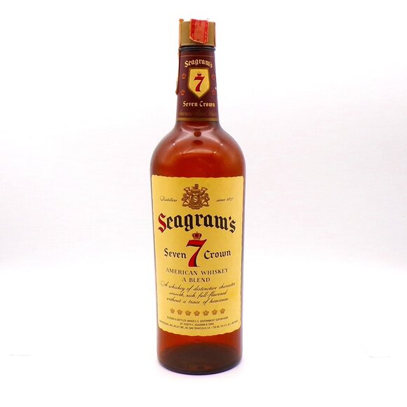 Vintage Seagram's Seven Crown American Whiskey Bottle - Picture 1 of 12